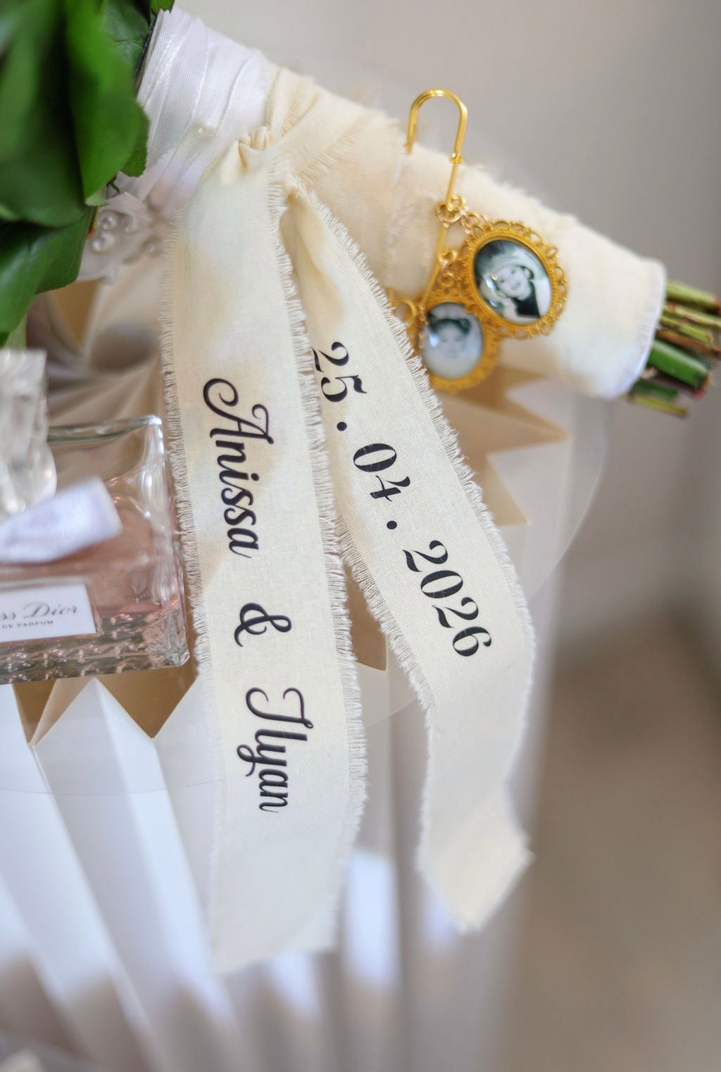 IMANE « Ruban bouquet en Lin »