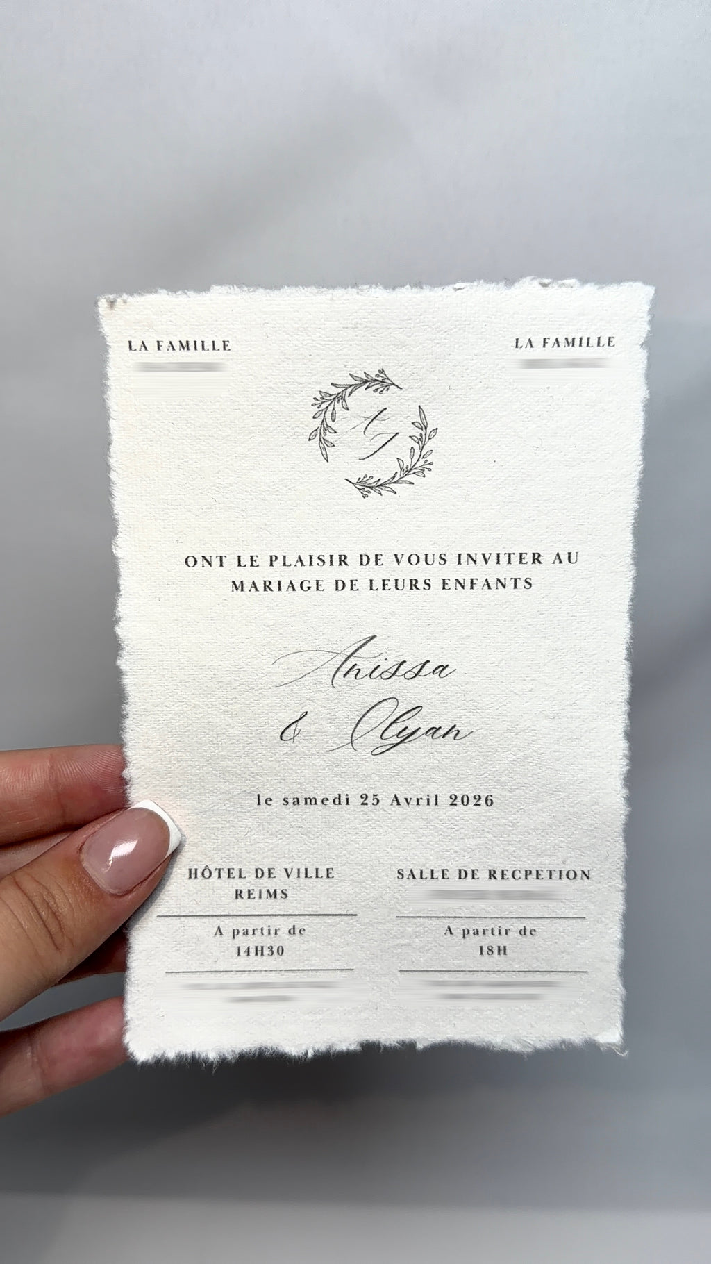 SARAH « Faire-part »