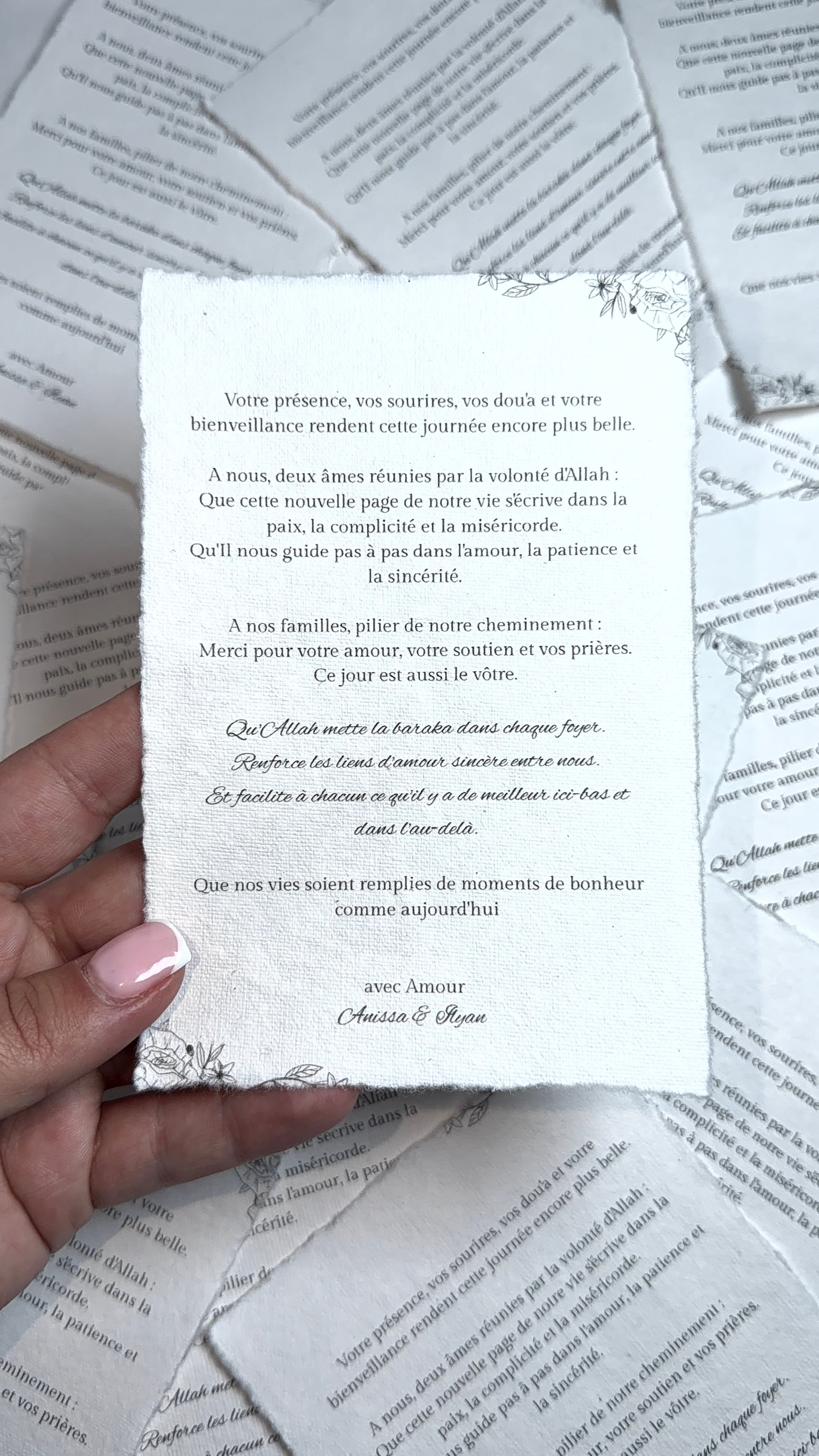 ANISSA «  Cartes de remerciements »